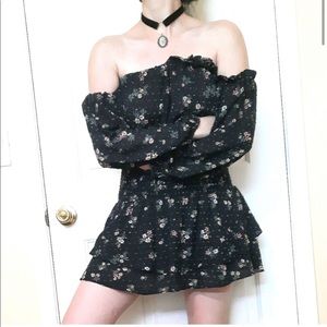 BLUE LIFE floral cute ruffles romper